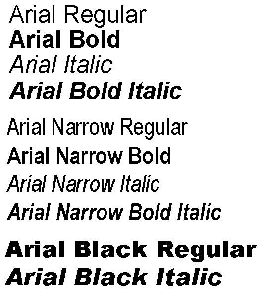 Arial bold font for mac